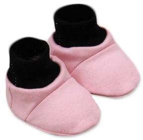 Botičky/ponožtičky, Little princess bavlna - růžovo/černé - 56-68 (0-6 m)