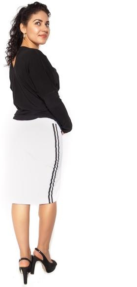 Těhotenská sukně ELLY - sportovní - bílá - XS (32-34)