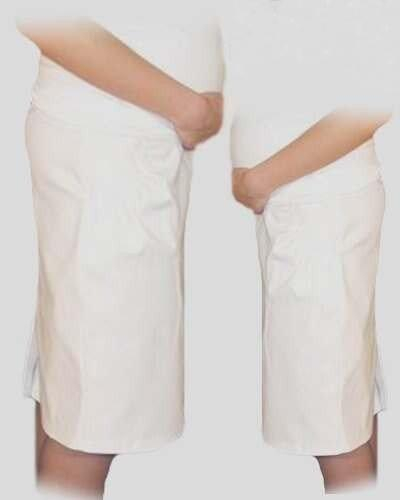Těhotenská sportovní sukně s kapsami - bílá, vel. XXXL - XXXL (46)