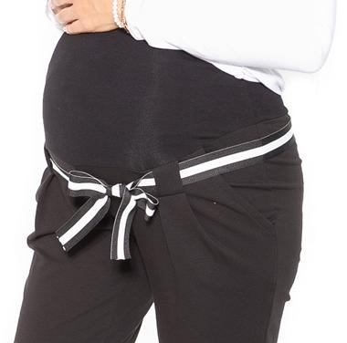 Těhotenské tepláky,kalhoty MONY - černé - XS (32-34)
