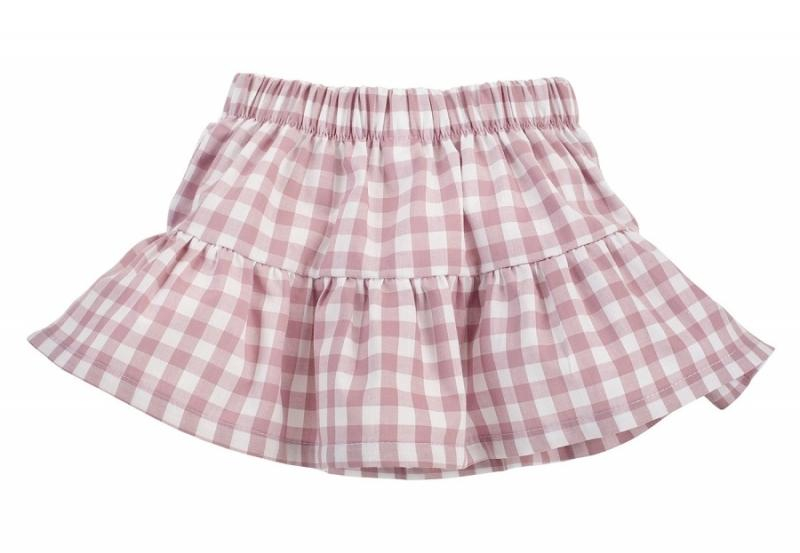 Pinokio Kostkovaná letní sukně Sweet Cherry - lila/bílá, vel. 80 - 80 (9-12m)