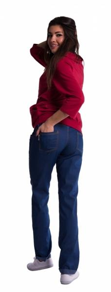 Těhotenské kalhoty - světlý jeans, vel. XL - XL (42) - jeans - vel. S - S (36)