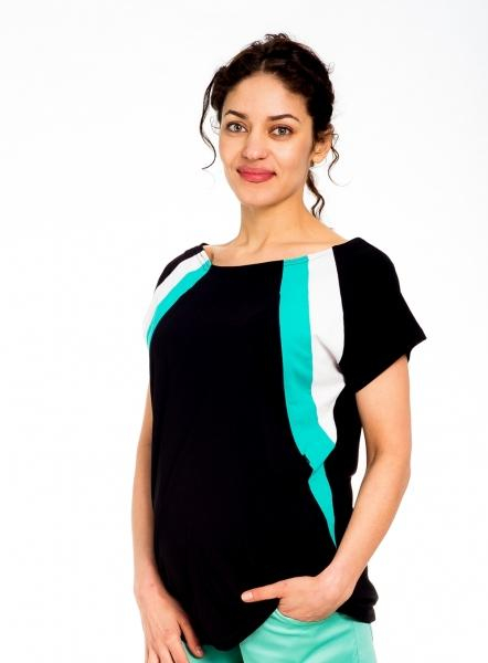 Těhotenské/kojicí triko, halenka, COMO - černé, vel. XL - XL (42) - černé, vel. L - L (40)