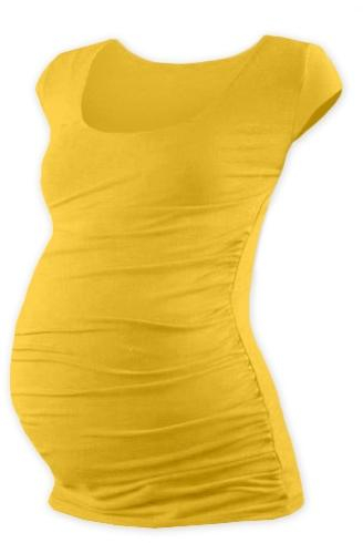 JOŽÁNEK Těhotenské triko mini rukáv JOHANKA - žlutooranžová - L/XL