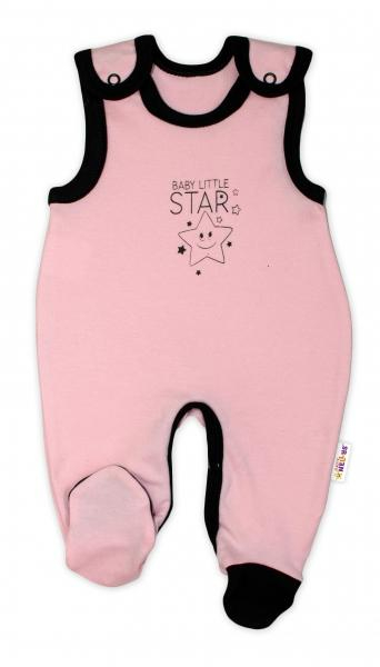 Kojenecké bavlněné dupačky Baby Little Star - růžové - 50 (0-1m)