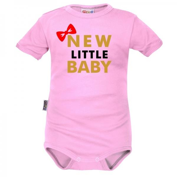 Body krátký rukáv New little Baby - Girl - růžové, vel. 80 - 80 (9-12m)