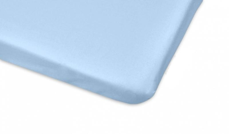 Bavlněné prostěradlo - 60x120cm - sv. modrá - 120x60