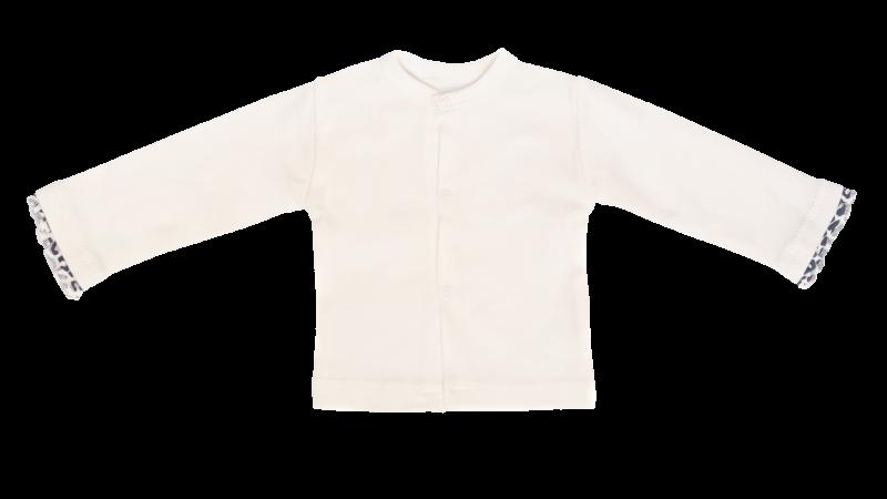Novozenecká bavlněná košilka, kabátek Gepardík - bílá, vel. 68 - 68 (3-6m) - bílá - 50 (0-1m)