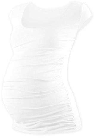 JOŽÁNEK Těhotenské triko mini rukáv JOHANKA - bílá - L/XL