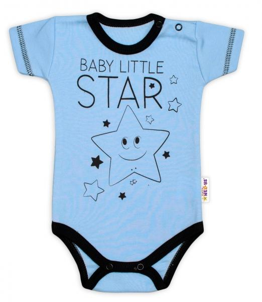 Body krátký rukáv Baby Little Star - modré, vel. 62 - 62 (2-3m)