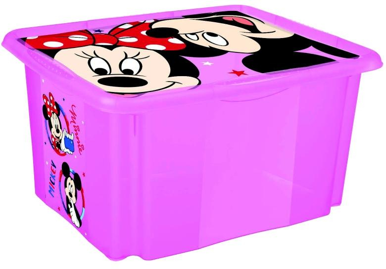 Box na hračky Minnie Mouse 45 l, růžový