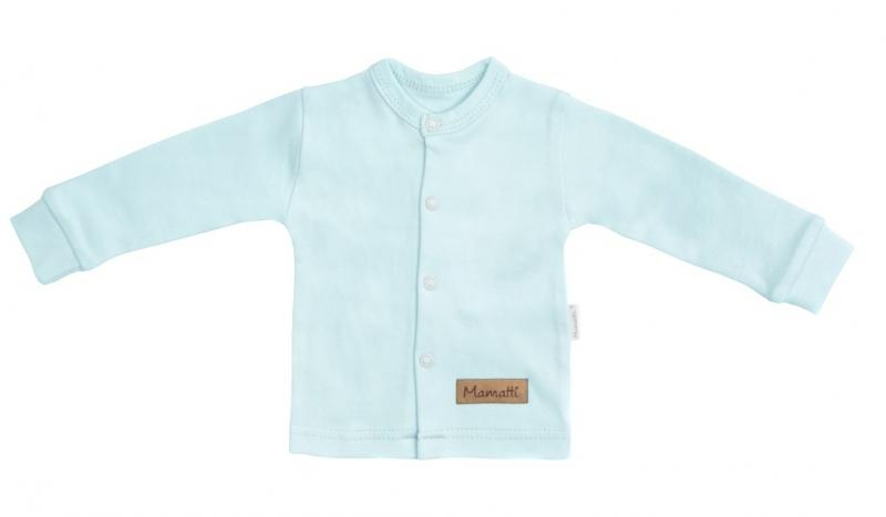 Novorozenecká bavlněná košilka, kabátek, Bear - mátová, vel. - 68 - 68 (3-6m)