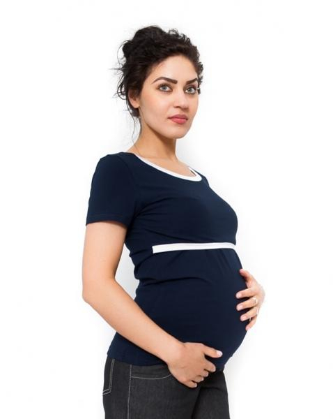 Těhotenské a kojící triko Aldona - granát - M (38)
