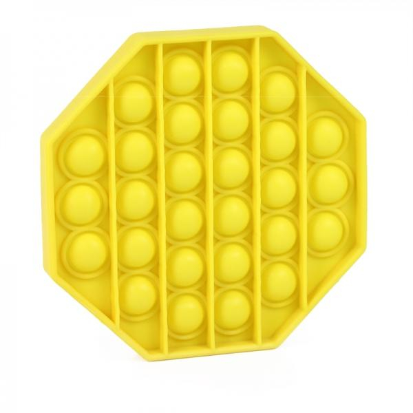 Pop It - Praskající bubliny silikon antistresová spol. hra, osmihran, žlutá