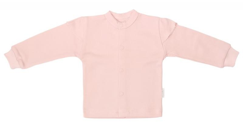 Novorozenecká bavlněná košilka, kabátek, Magnólie - pudrová, vel. 68 - 68 (3-6m)