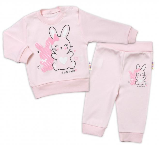 Dětská tepláková souprava Cute Bunny - růžová, vel. 98 - 98 (2-3r) - 92 - 92 (18-24m)