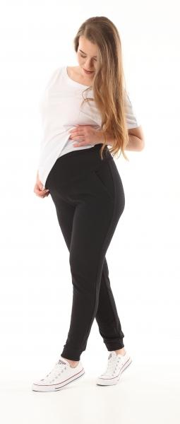Těhotenské kalhoty/tepláky Gregx, Vigo s kapsami - černé, vel. - XL - XL (42)