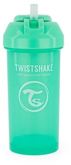 Láhev s brčkem Twistshake - 6m+, 360 ml, zelená