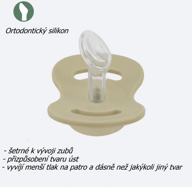 Šidítko, dudlík ortodontický silikon, Lullaby Planet, 0-6m, šedá