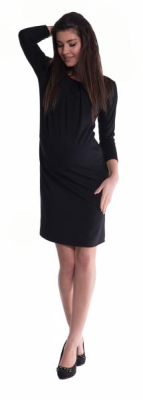 Těhotenské šaty - černé - vel. S - S (36)