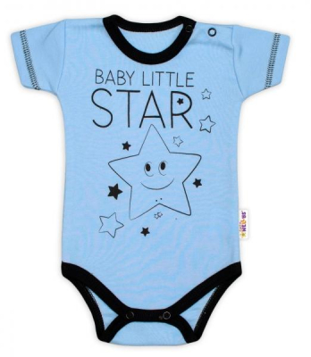 Body krátký rukáv Baby Little Star - modré, vel. 56 - 56 (1-2m)