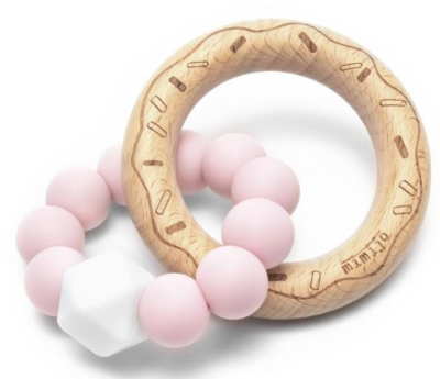Mimijo Silikonové kousátko Donut - růžové