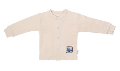 Novorozenecká bavlněná košilka, kabátek, Čísla - béžová, vel. 74 - 74 (6-9m)