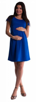 Těhotenské šaty - tm. modré - M (38)