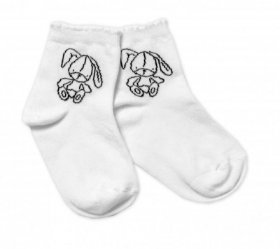 Bavlněné ponožky Cutte Bunny - bílé, vel. - 122/128 - 122-128 (6-8r)
