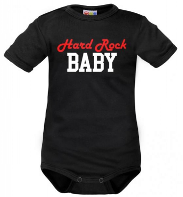Body krátký rukáv Hard Rock Baby - černé, vel. 86 - 86 (12-18m)