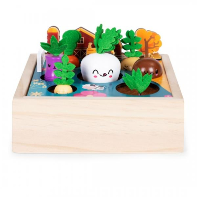 Dřevěná naučná hra, zeleninová zahrada s domečkem Eco Toys