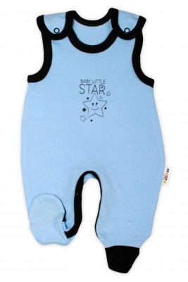 Kojenecké bavlněné dupačky Baby Little Star - modré, vel. 68 - 68 (3-6m)