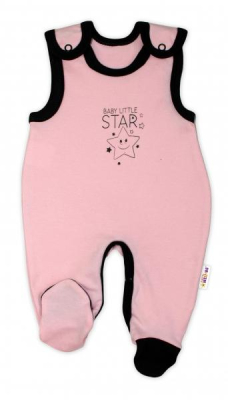 Kojenecké bavlněné dupačky Baby Little Star - růžové, vel. 62 - 62 (2-3m)