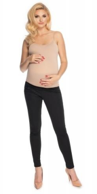 Těhotenské, kalhoty s pružným pásem - černé, vel. L/XL - L/XL