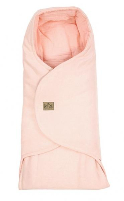 Zavinovací deka s kapucí Little Elite, 100 x 115 cm, Classic LUX - růžová