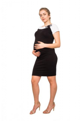 Těhotenská šaty Krista - černé - vel.S - S (36)