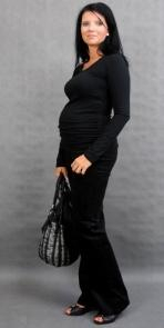 Těhotenské triko ELLIS - černá - vel. S - S/M