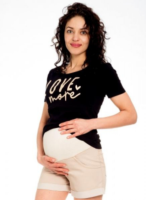 Těhotenské kraťasy Jeans - béžové, vel. XL - XL (42)