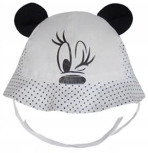 Letní klobouček Minnie na zavazování - bílý, vel. 12-18 m - 80-86 (12-18m)
