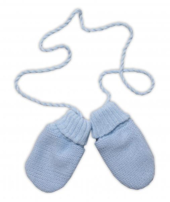 Pletená čepice s šálou a rukavičky 3v1, STAR - sv. - modrá, 68/74 - 68-74 (6-9m)