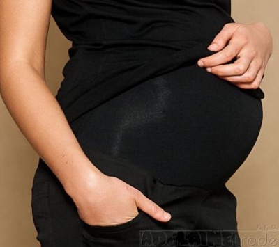 Těhotenské kalhoty ANNA 3/4 - černé - XS (32-34)
