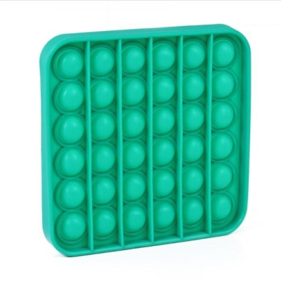 Pop It - Praskající bubliny silikon antistresová spol. hra, čtverec, zelená