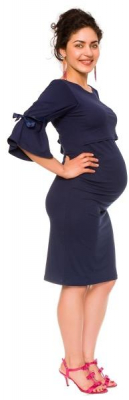Elegantní těhotenské a kojící šaty Barbara - granát, vel. L - L (40)