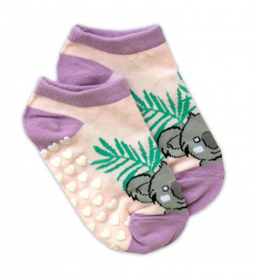 Dětské ponožky s ABS - Koala, vel. 23/26 – sv. růžové - 23-26