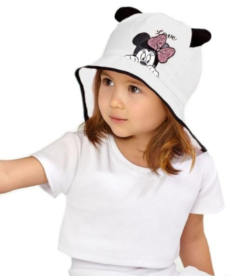 Letní klobouček Minnie Love, bílý - 86-92 (18-24m)