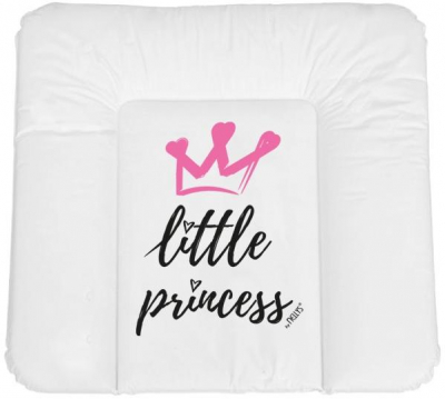 Přebalovací podložka, měkká, Little Princess, 85 x 72 cm, bílá
