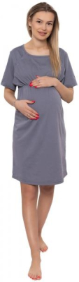 Dámská těhotenská/kojící noční košile Luna, šedá - , vel. L - L (40)