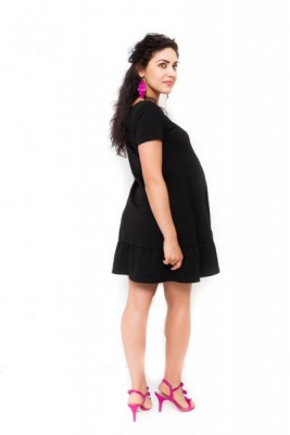 Těhotenské šaty Adela - černá, vel. M - M (38)