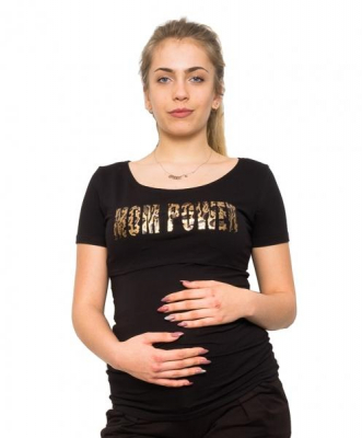 Těhotenské a kojící triko - Mom Power, vel. - XL - XL (42)