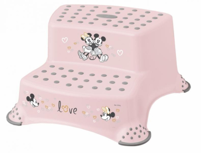 Stolička - schůdky s protiskluzovou funkcí - Minnie Mouse, růžová